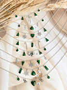 Irish Green Dahlia Dangling Necklace sno 29-Necklaces-Krush Kandy, Women's Online Fashion Boutique Located in Phoenix, Arizona (Scottsdale Area)