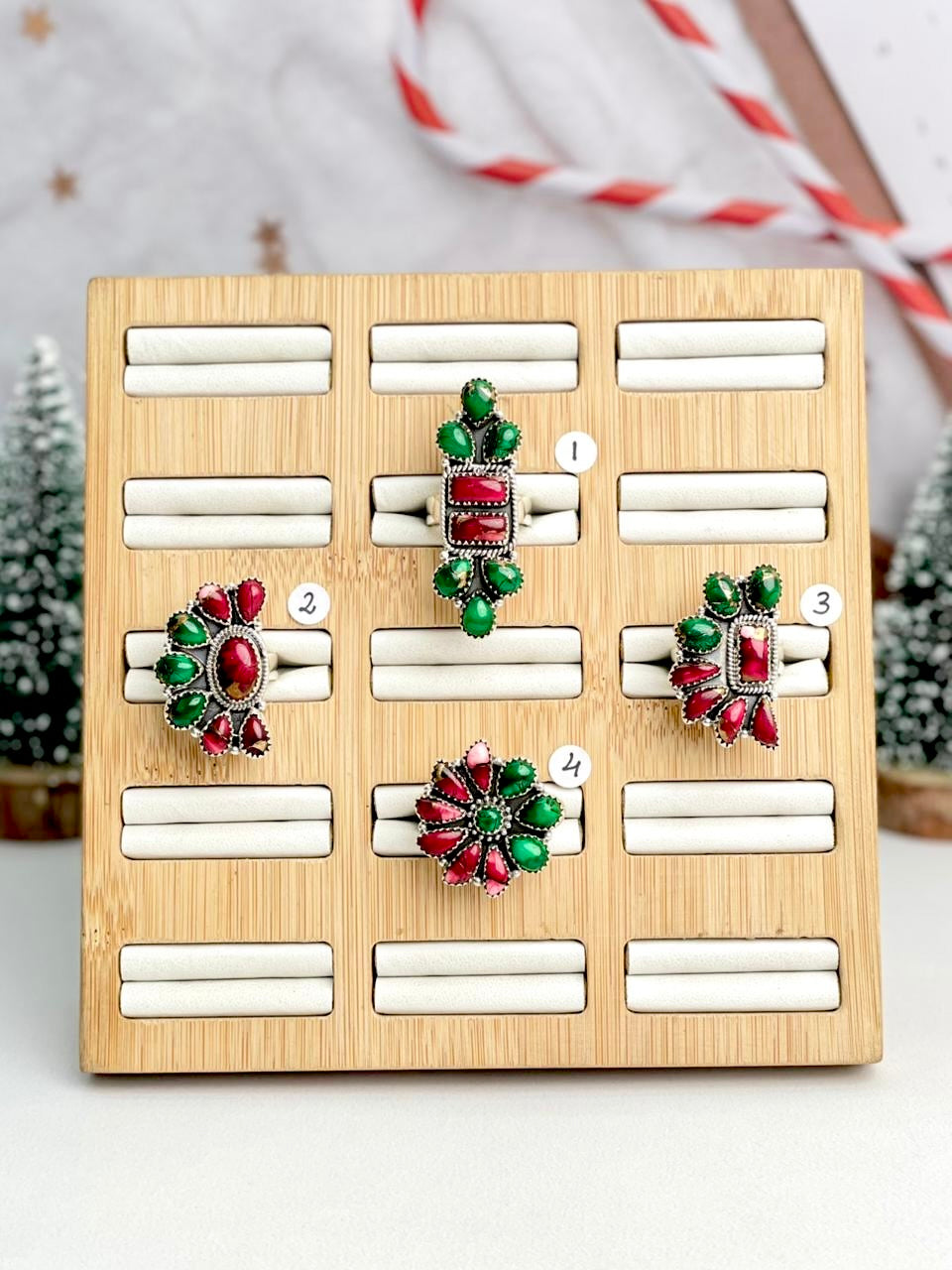 Perfect Holiday Dahlia Stone Cluster Ring-Rings-Krush Kandy, Women's Online Fashion Boutique Located in Phoenix, Arizona (Scottsdale Area)