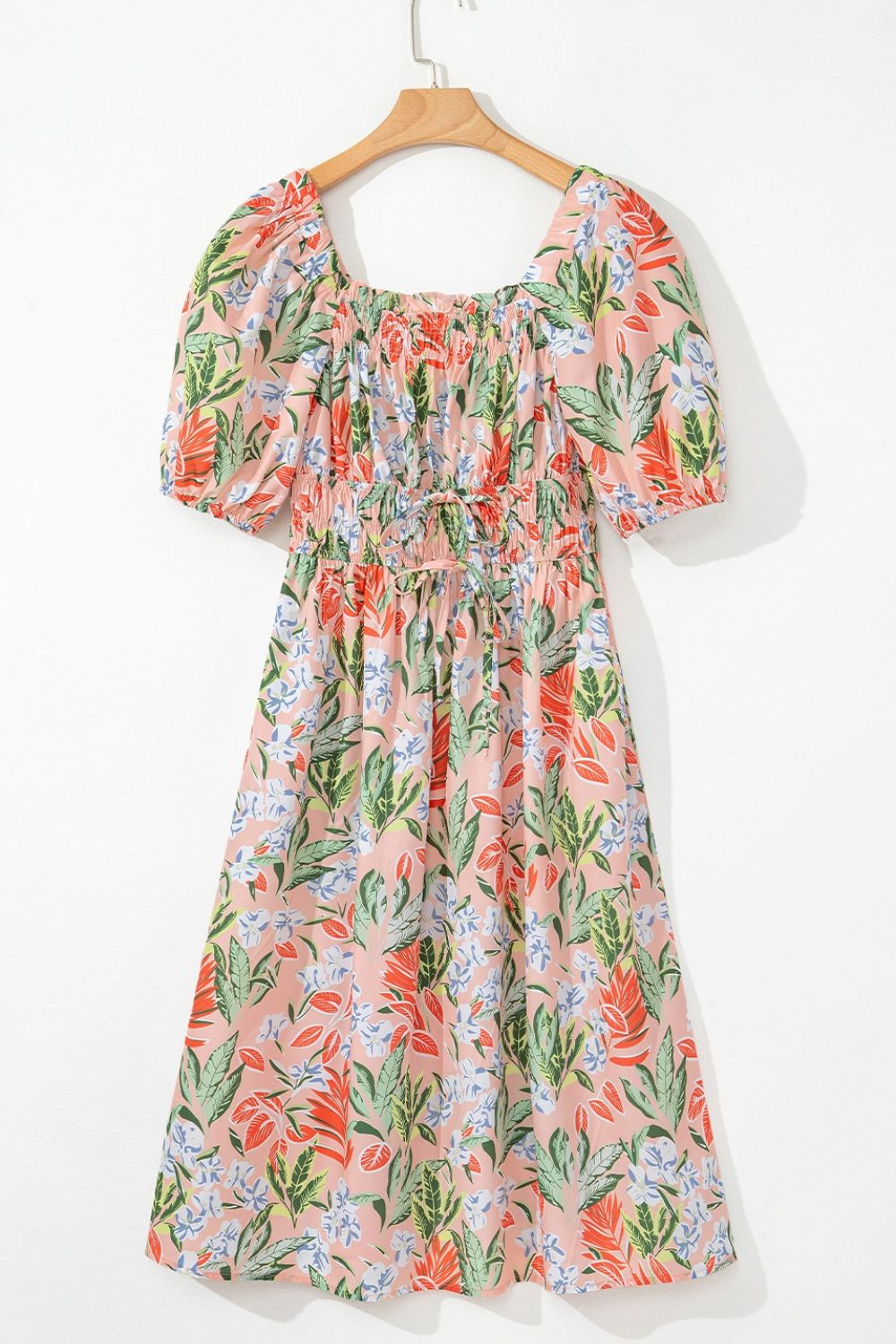 Smocked Floral Midi Dress-Dresses-Krush Kandy, Women's Online Fashion Boutique Located in Phoenix, Arizona (Scottsdale Area)