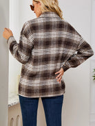 Plaid Button Up Long Sleeve Shacket-Jacket-Krush Kandy, Women's Online Fashion Boutique Located in Phoenix, Arizona (Scottsdale Area)