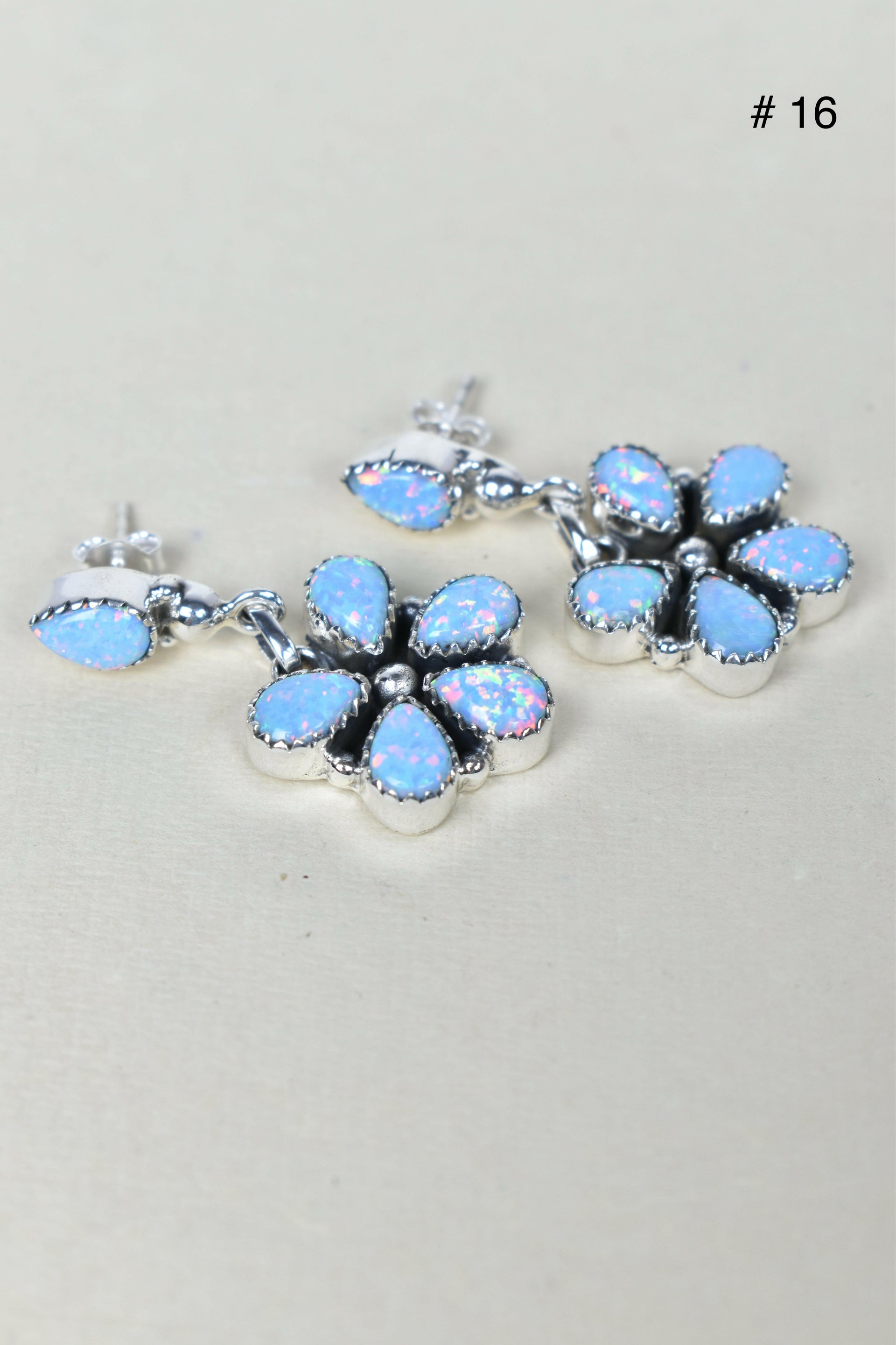 Pentapetal Post Sterling Silver Earrings-Drop Earrings-Krush Kandy, Women's Online Fashion Boutique Located in Phoenix, Arizona (Scottsdale Area)