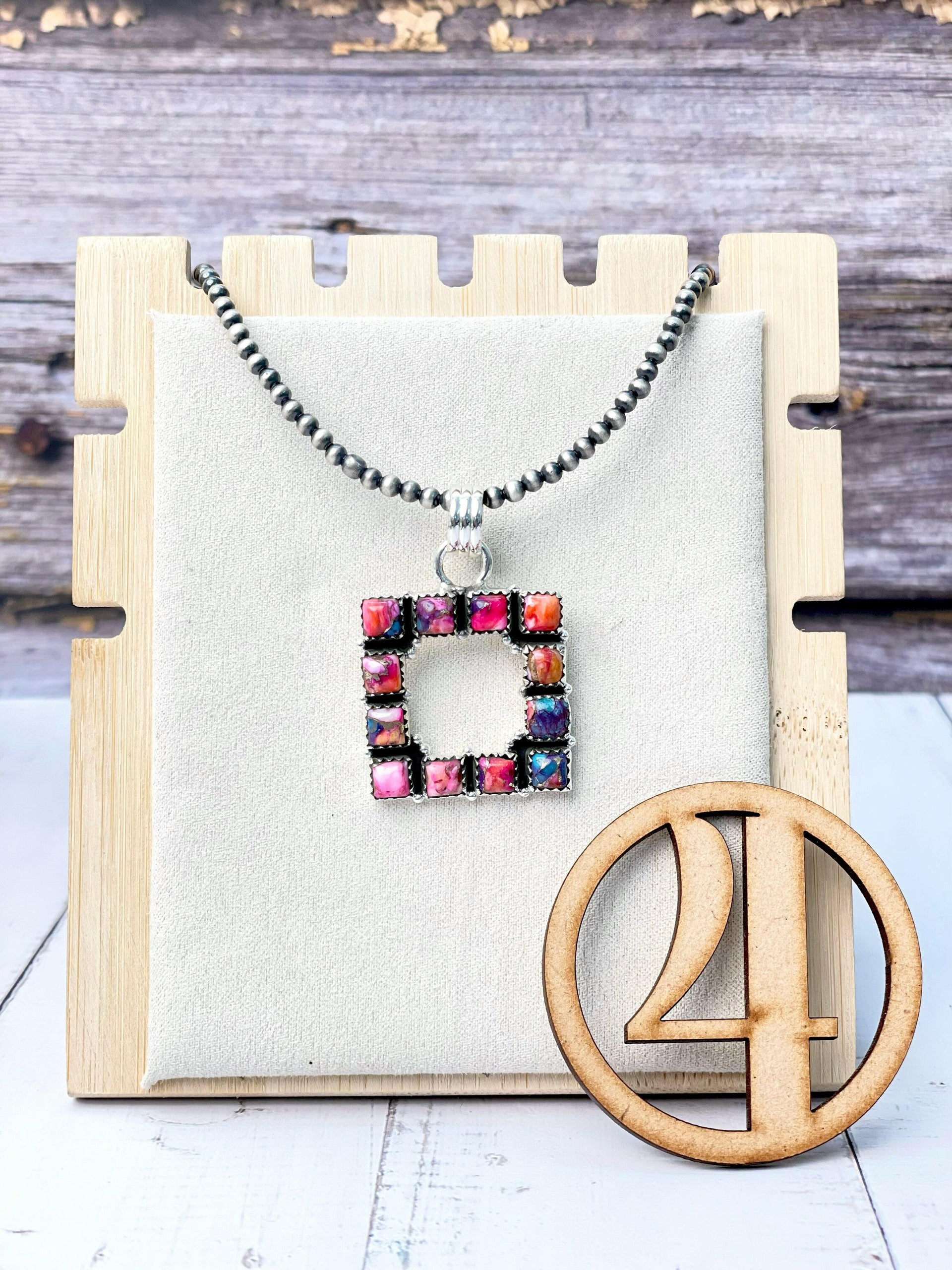 Square Dance Desert Pearl Stone Necklaces-Necklaces-Krush Kandy, Women's Online Fashion Boutique Located in Phoenix, Arizona (Scottsdale Area)