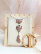 Sunstone 3 stone Necklace sno 34-Necklaces-Krush Kandy, Women's Online Fashion Boutique Located in Phoenix, Arizona (Scottsdale Area)