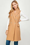 Sleek Double-Breasted Vest Coat-Vests-Krush Kandy, Women's Online Fashion Boutique Located in Phoenix, Arizona (Scottsdale Area)