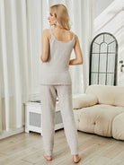 Fuzzy V-Neck Cami and Pants Lounge Set-Krush Kandy, Women's Online Fashion Boutique Located in Phoenix, Arizona (Scottsdale Area)