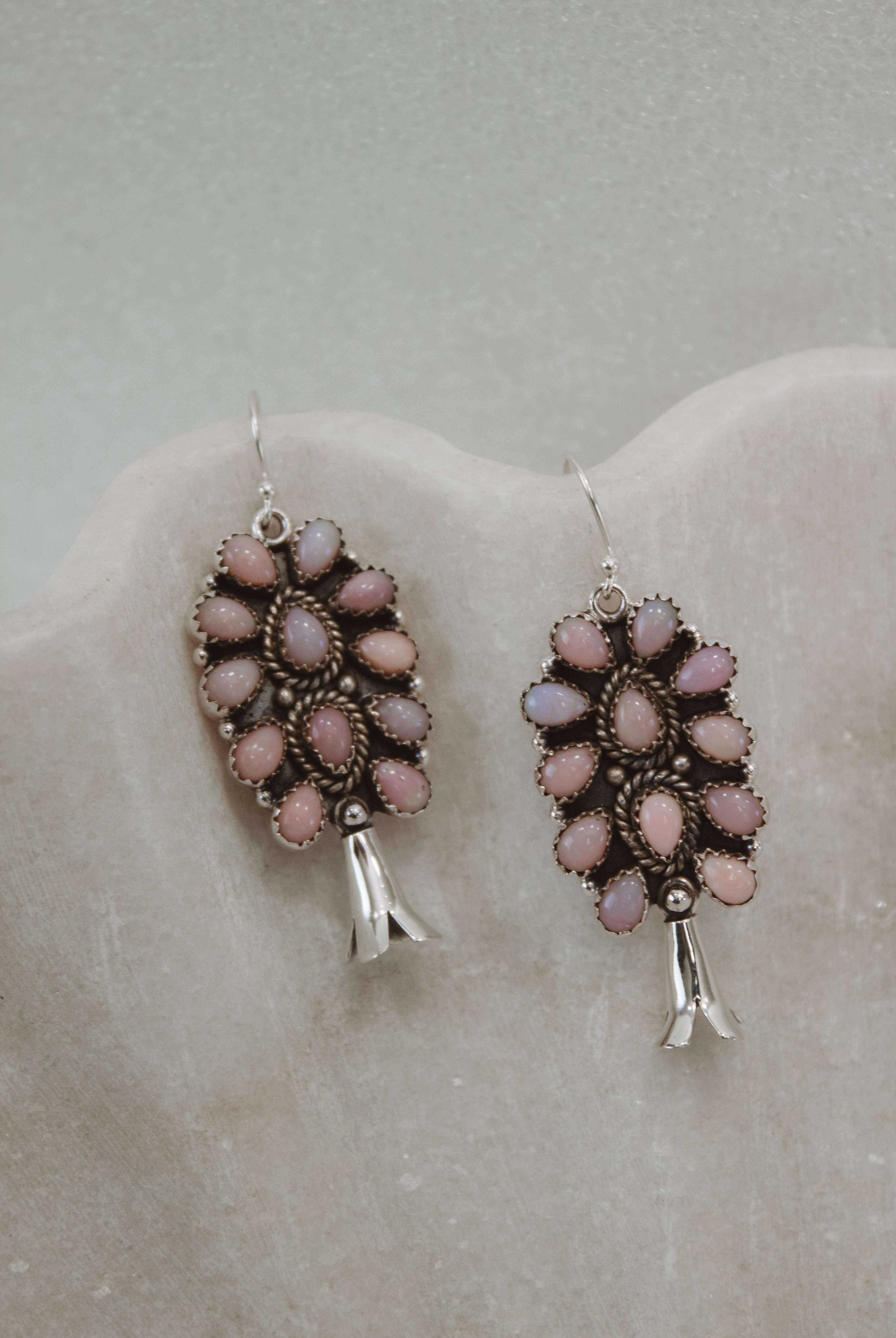 Squash Blossom Stone Cluster Earrings | Krush Exclusive-Drop Earrings-Krush Kandy, Women's Online Fashion Boutique Located in Phoenix, Arizona (Scottsdale Area)