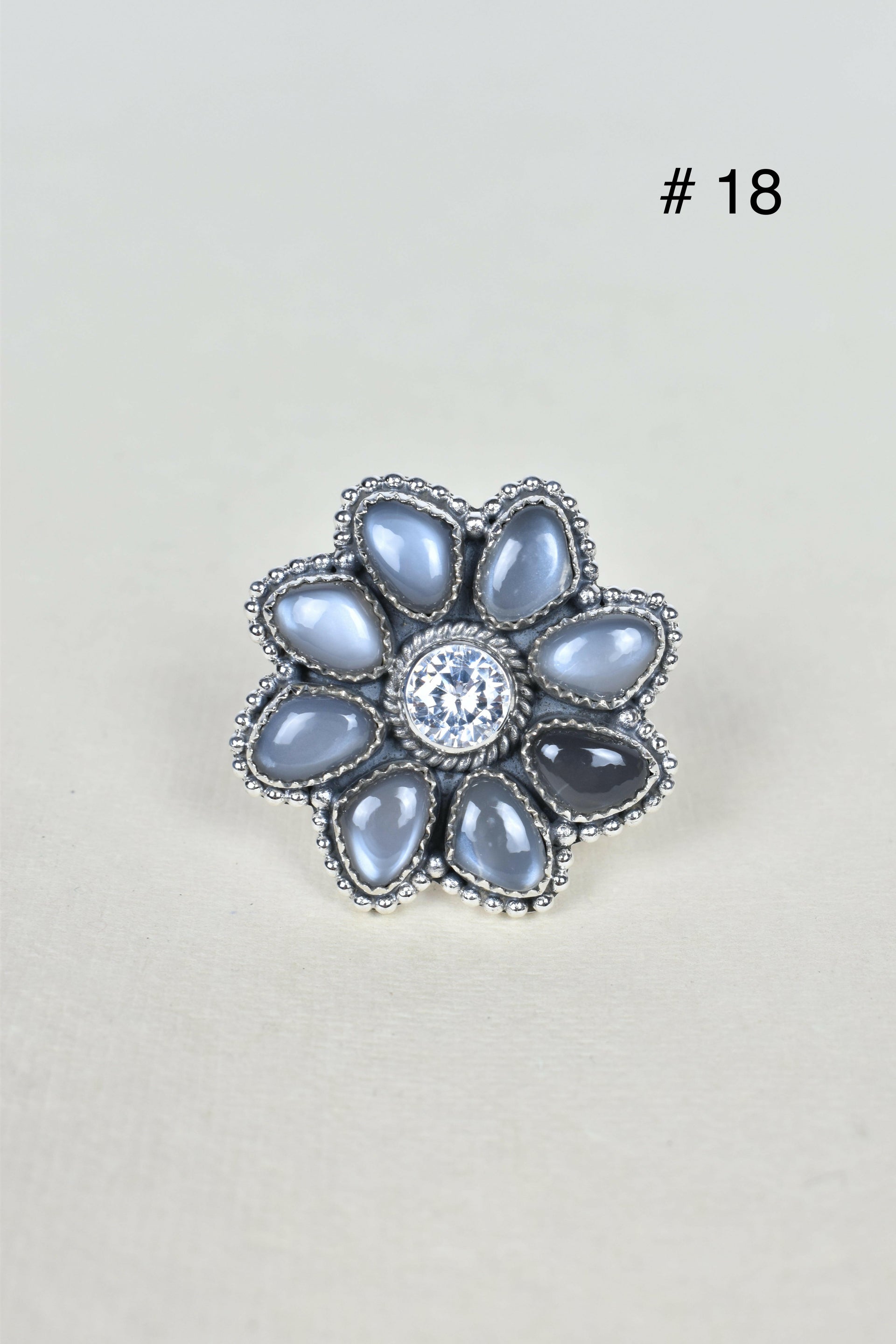 ONE OF A KIND STERLING SILVER CRYSTAL CLUSTER RINGS-Cluster Rings-Krush Kandy, Women's Online Fashion Boutique Located in Phoenix, Arizona (Scottsdale Area)