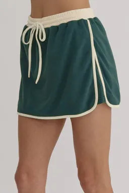 Chic Duo Contrast Pullover Skort Set | 4 Color Options-2 Piece Outfit Sets-Krush Kandy, Women's Online Fashion Boutique Located in Phoenix, Arizona (Scottsdale Area)