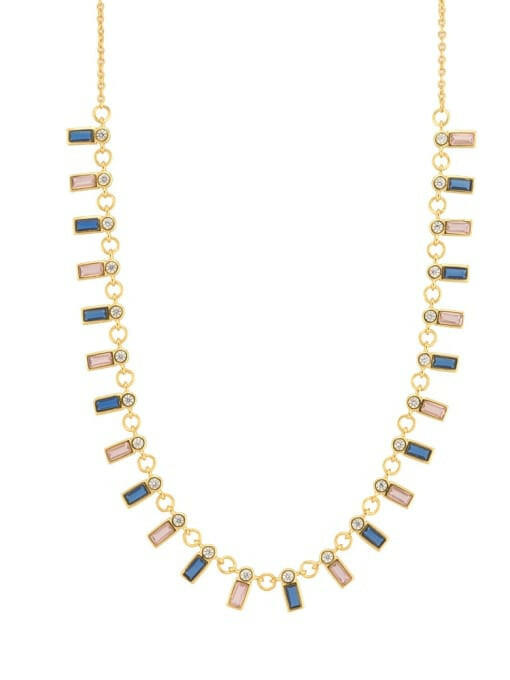 Multi Cubic Zirconia Minimalist Necklace-Necklaces-Krush Kandy, Women's Online Fashion Boutique Located in Phoenix, Arizona (Scottsdale Area)