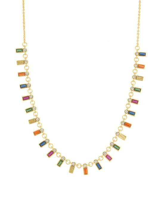 Multi Cubic Zirconia Minimalist Necklace-Necklaces-Krush Kandy, Women's Online Fashion Boutique Located in Phoenix, Arizona (Scottsdale Area)