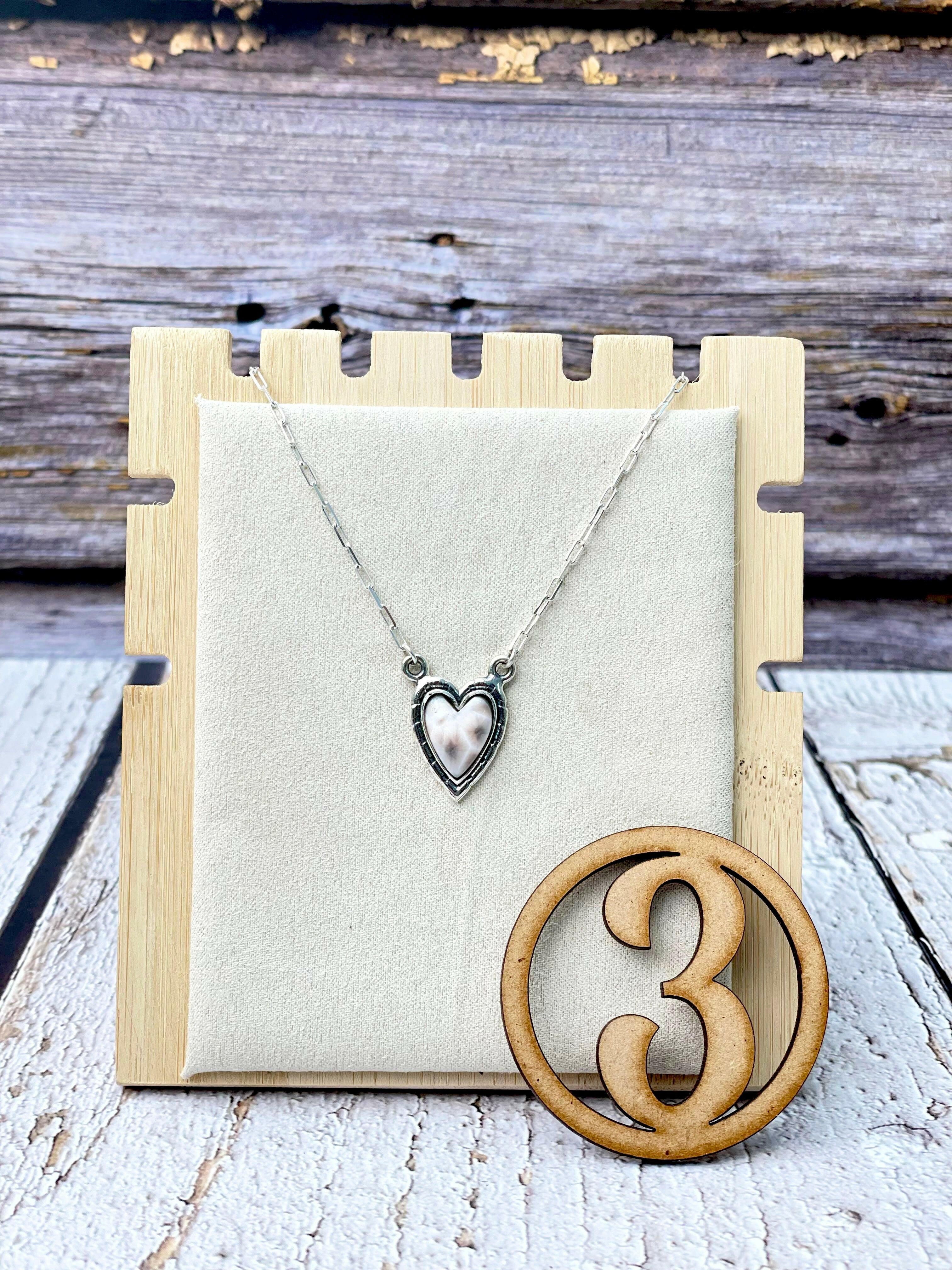 Full Of Love Heart Slab Necklace-Necklaces-Krush Kandy, Women's Online Fashion Boutique Located in Phoenix, Arizona (Scottsdale Area)