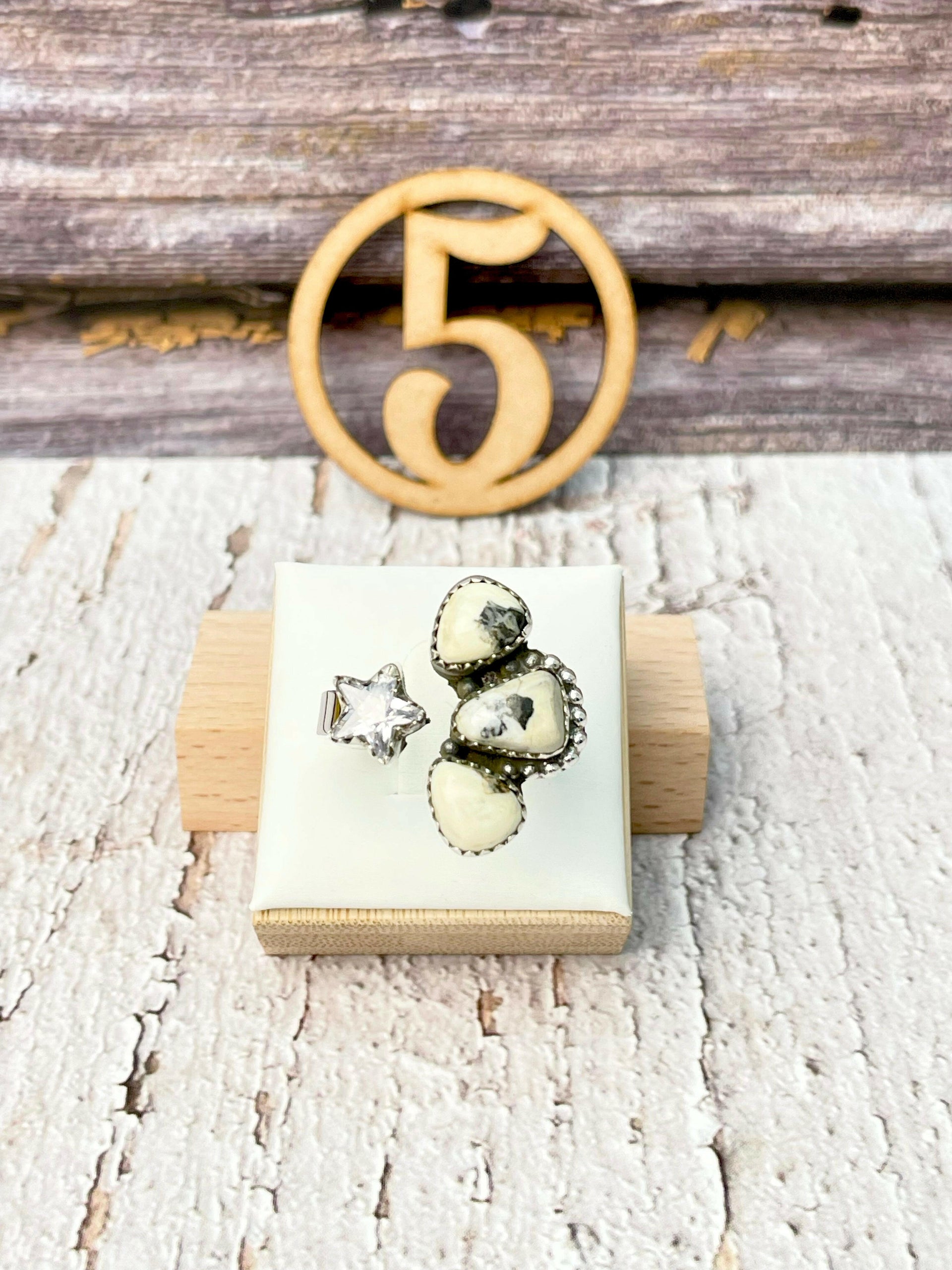 Shooting Star Floating Stone Ring-Ring Sizers-Krush Kandy, Women's Online Fashion Boutique Located in Phoenix, Arizona (Scottsdale Area)