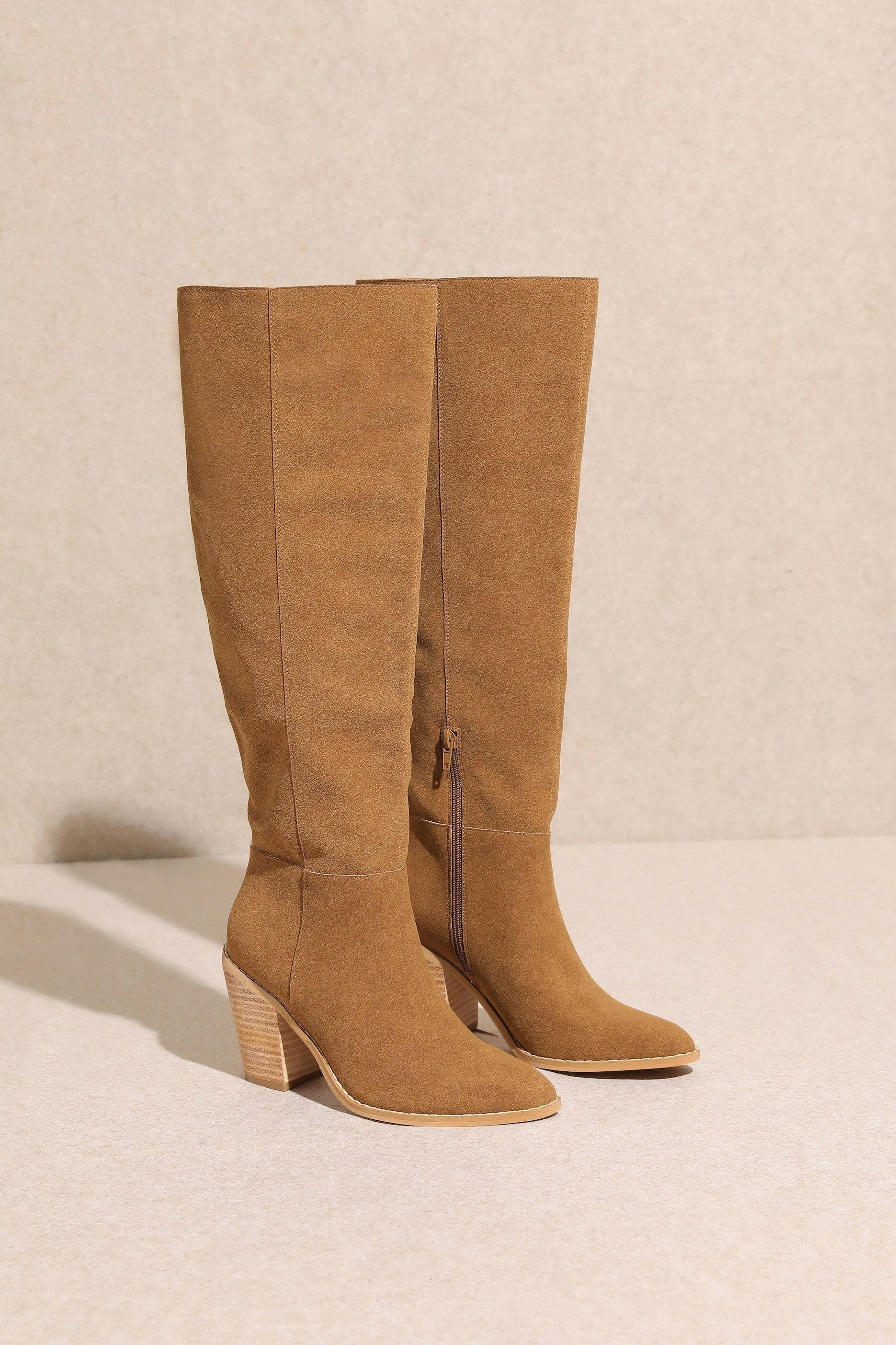 Reina Knee High Suede Boots-Boots-Krush Kandy, Women's Online Fashion Boutique Located in Phoenix, Arizona (Scottsdale Area)