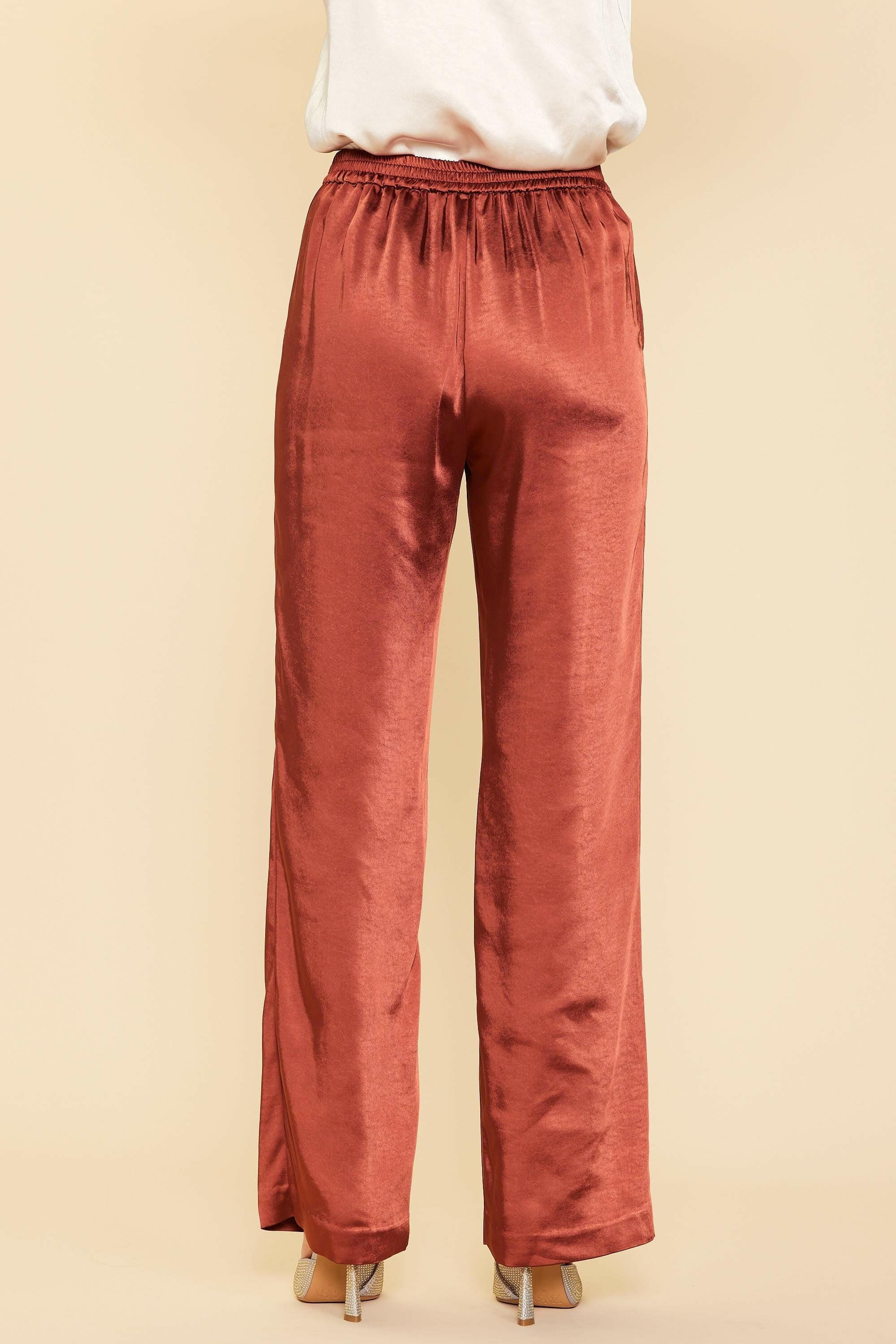 SATIN STRAIGHT LEG PANTS-PANTS-Krush Kandy, Women's Online Fashion Boutique Located in Phoenix, Arizona (Scottsdale Area)