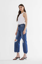 Mica 90s Vintage Relaxed Crop Flare Jeans-Denim-Krush Kandy, Women's Online Fashion Boutique Located in Phoenix, Arizona (Scottsdale Area)