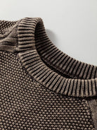 Contrast Cable Knit Sleeve Casual Sweater-Sweaters-Krush Kandy, Women's Online Fashion Boutique Located in Phoenix, Arizona (Scottsdale Area)