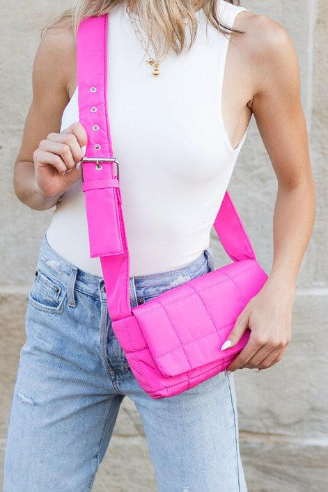 Selma Foldover Puffer Crossbody-Purses & Bags-Krush Kandy, Women's Online Fashion Boutique Located in Phoenix, Arizona (Scottsdale Area)