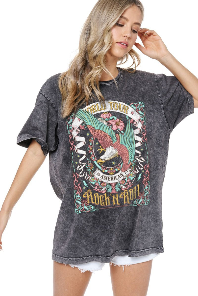 World Tour American Rock & Roll Graphic Tee PREORDER NOW OPEN-Graphic Tees-Krush Kandy, Women's Online Fashion Boutique Located in Phoenix, Arizona (Scottsdale Area)