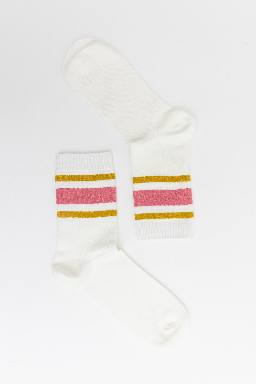 Retro Stripe Style Crew Socks-Socks-Krush Kandy, Women's Online Fashion Boutique Located in Phoenix, Arizona (Scottsdale Area)