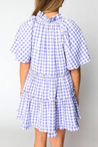 Gingham Ruffle Tiered Mini Dress-Dresses-Krush Kandy, Women's Online Fashion Boutique Located in Phoenix, Arizona (Scottsdale Area)