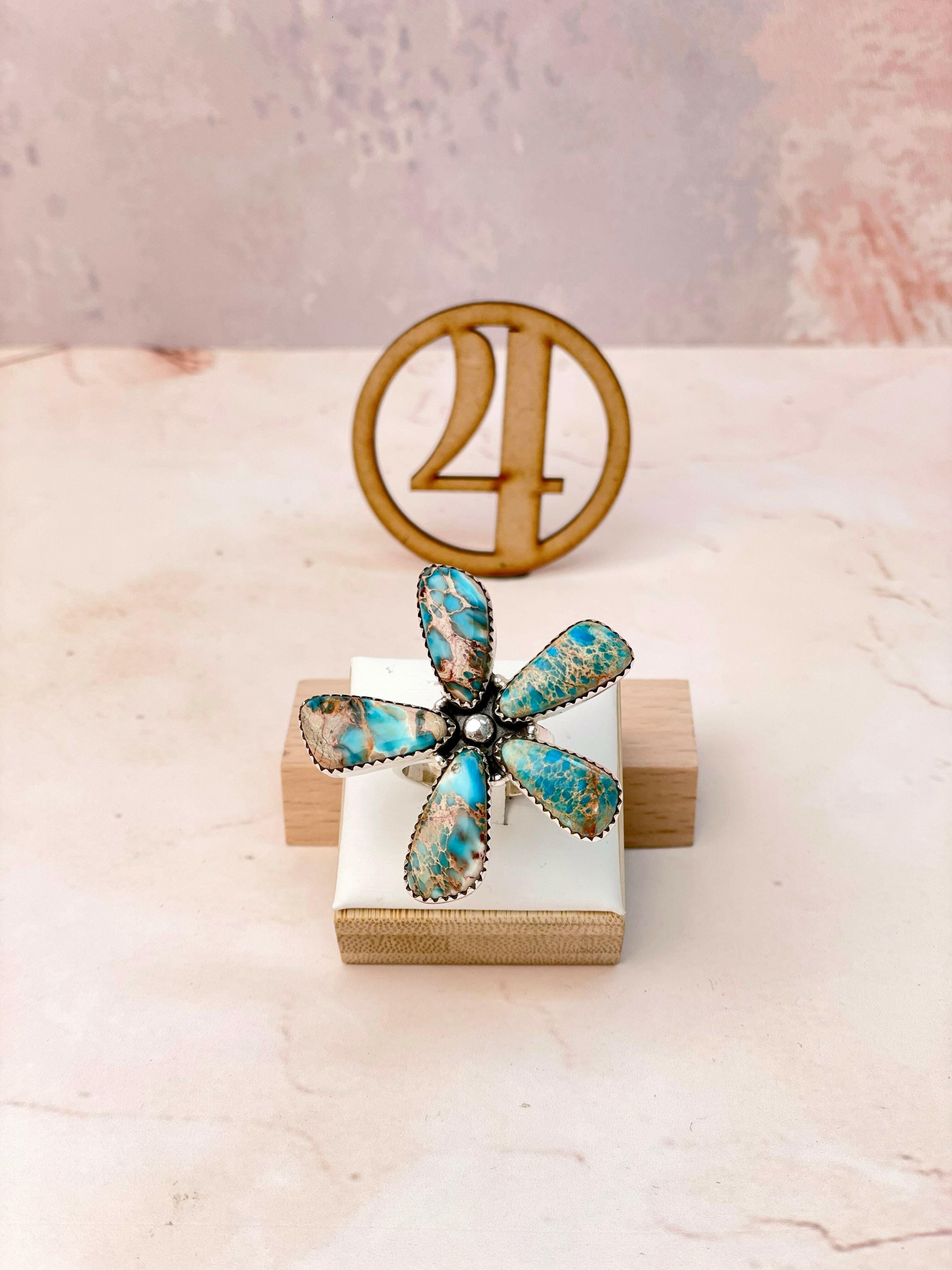 Desert Jasper Flower Petals Rings MADE TO ORDER-Rings-Krush Kandy, Women's Online Fashion Boutique Located in Phoenix, Arizona (Scottsdale Area)