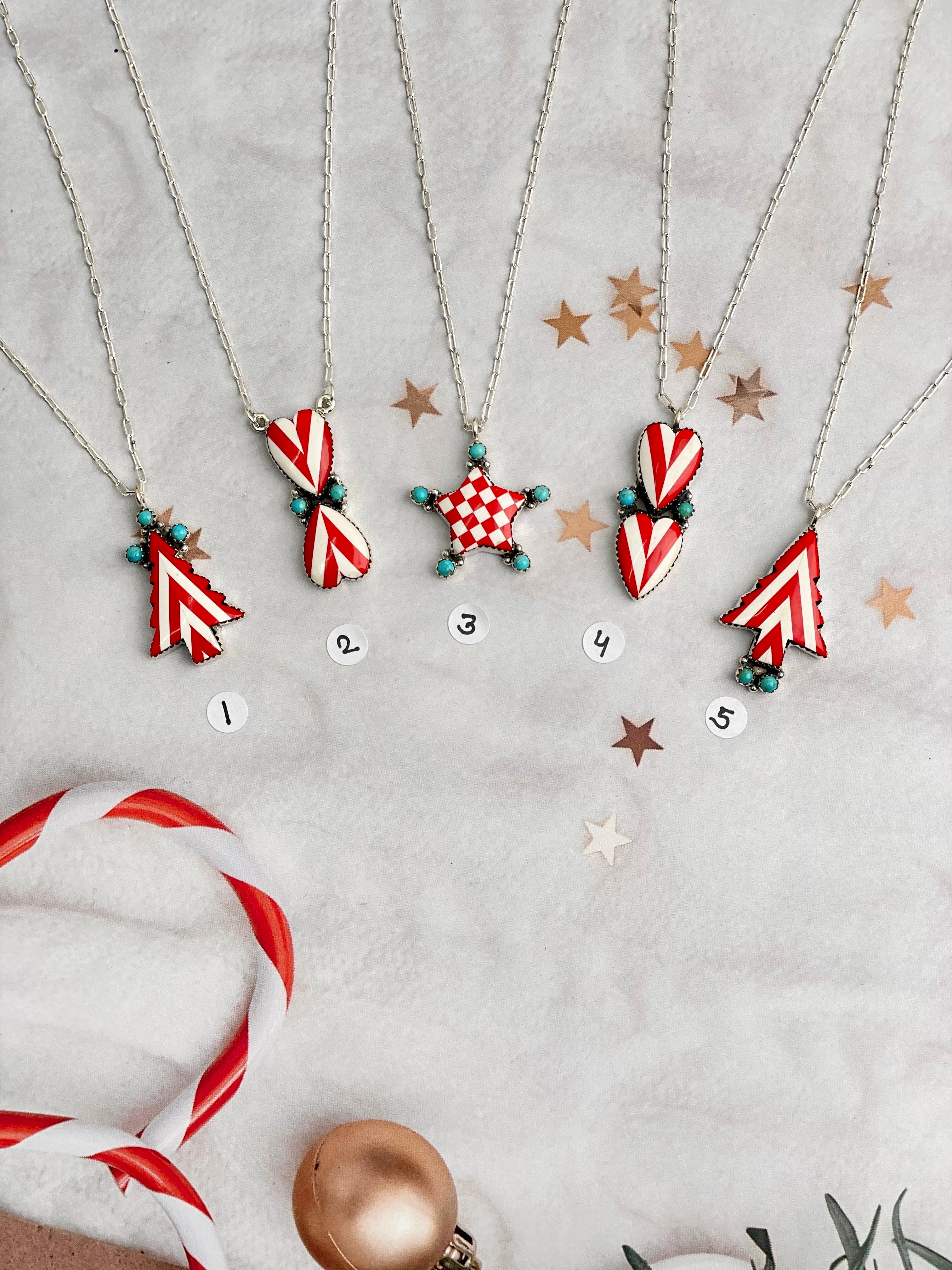 Holly Jolly Red & White Christmas Necklaces-Necklaces-Krush Kandy, Women's Online Fashion Boutique Located in Phoenix, Arizona (Scottsdale Area)