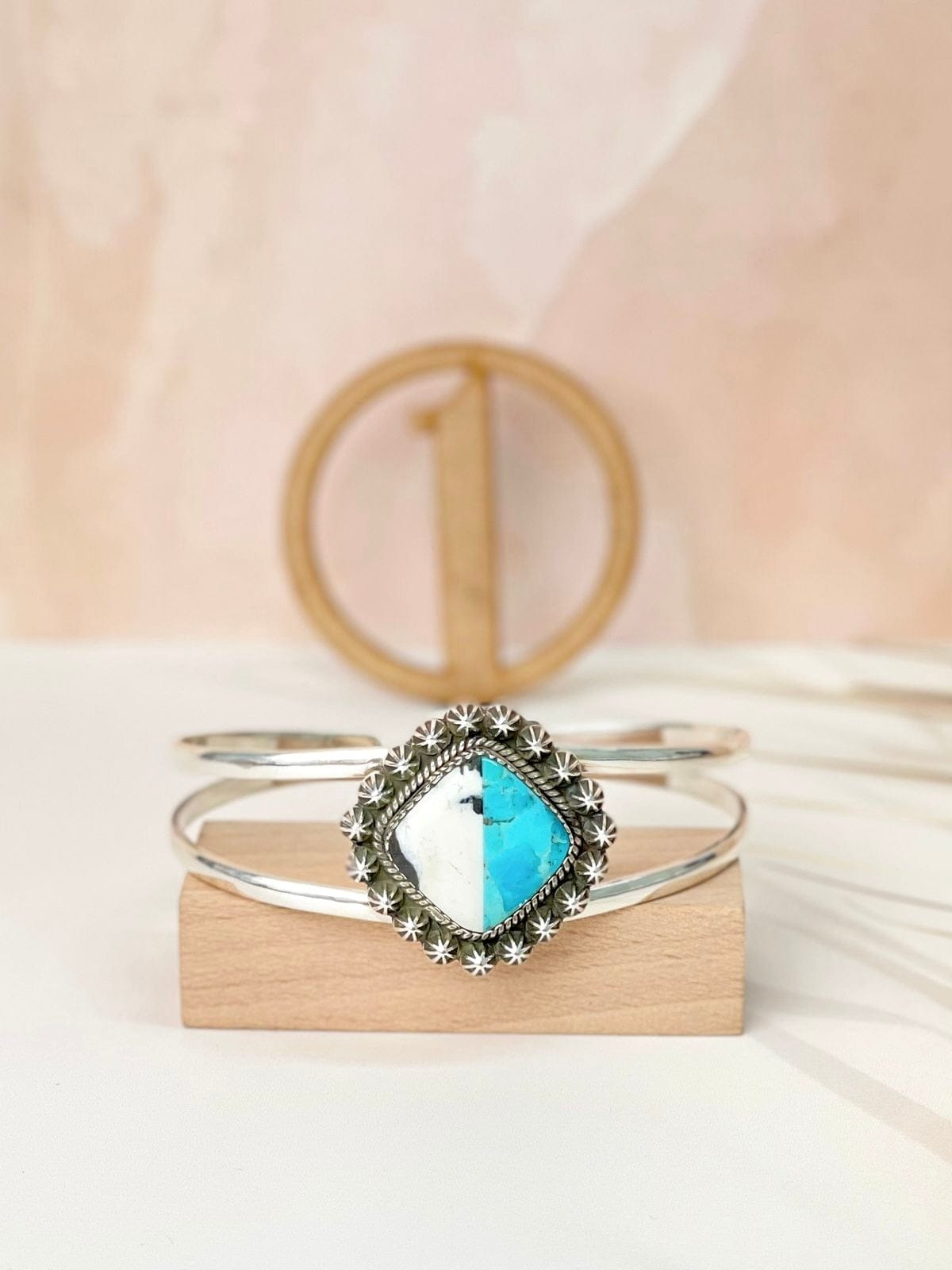 White Buffalo & Turquoise Slab Cuffs Bno. 6-Bracelets-Krush Kandy, Women's Online Fashion Boutique Located in Phoenix, Arizona (Scottsdale Area)