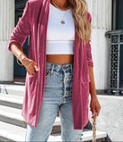 KKB LABEL Button Up Long Sleeve Blazer with Pocket MADE TO ORDER-Jacket-Krush Kandy, Women's Online Fashion Boutique Located in Phoenix, Arizona (Scottsdale Area)