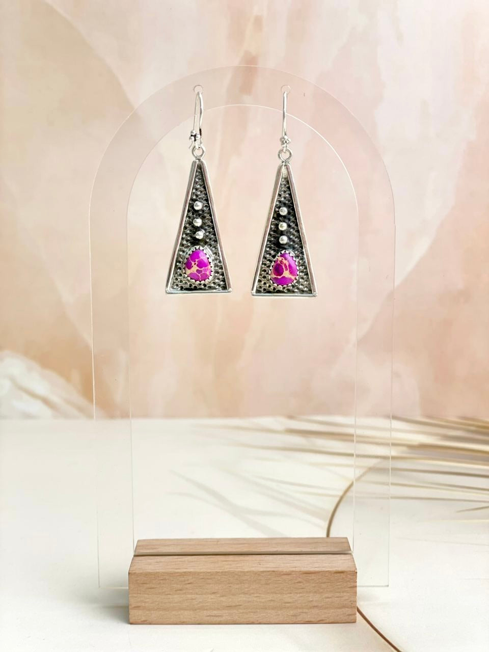 Boho Stamped Triangle Multi Earrings-Earrings-Krush Kandy, Women's Online Fashion Boutique Located in Phoenix, Arizona (Scottsdale Area)