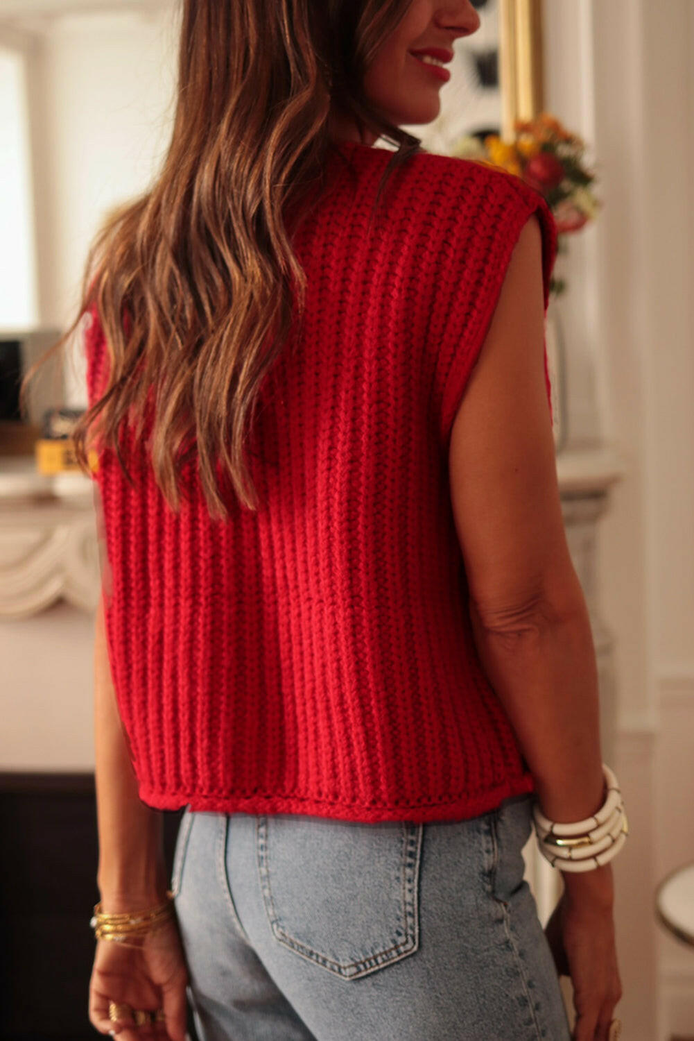 Cozy Chic Knit Sweater Vest with Side Pockets (2 Colors)-Sweaters-Krush Kandy, Women's Online Fashion Boutique Located in Phoenix, Arizona (Scottsdale Area)