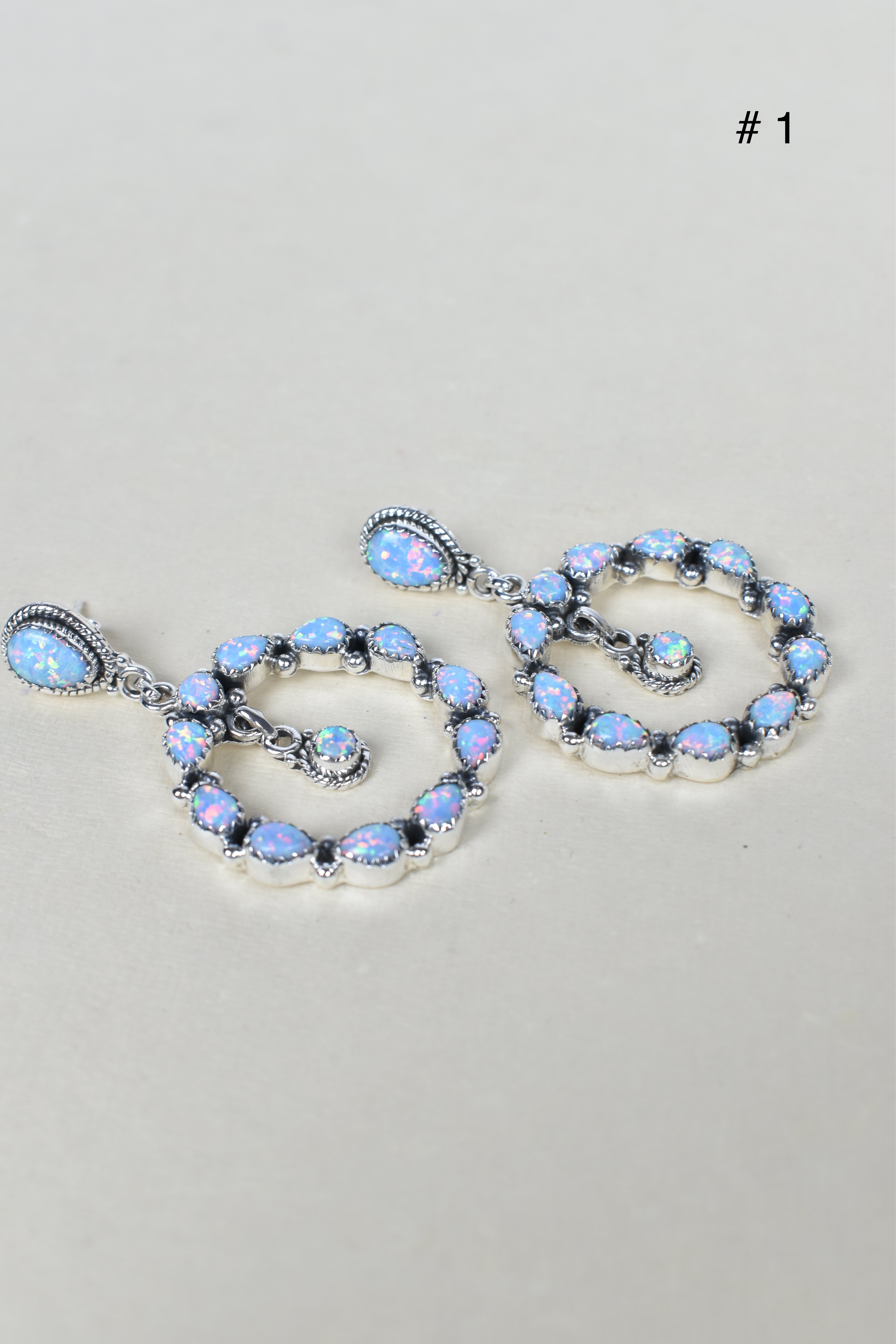 Jeweled Hoop Swing Sterling Silver Earrings Krush Kandy Boutique