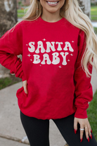 Santa Baby Holiday Sweatshirt-Sweaters-Krush Kandy, Women's Online Fashion Boutique Located in Phoenix, Arizona (Scottsdale Area)