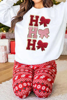 Bows & Ho's Graphic Christmas Sweatshirt-Sweaters-Krush Kandy, Women's Online Fashion Boutique Located in Phoenix, Arizona (Scottsdale Area)