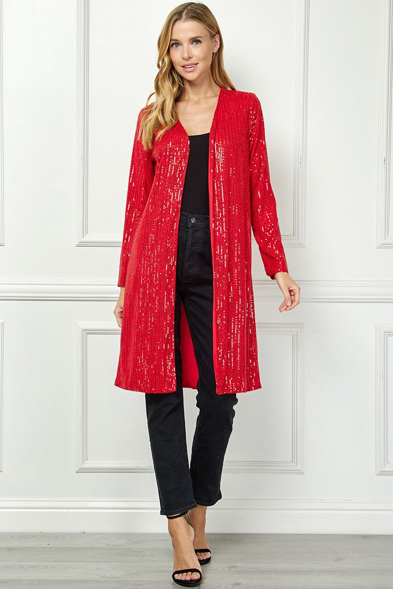 All Over Sequin Cardigan-Cardigans-Krush Kandy, Women's Online Fashion Boutique Located in Phoenix, Arizona (Scottsdale Area)