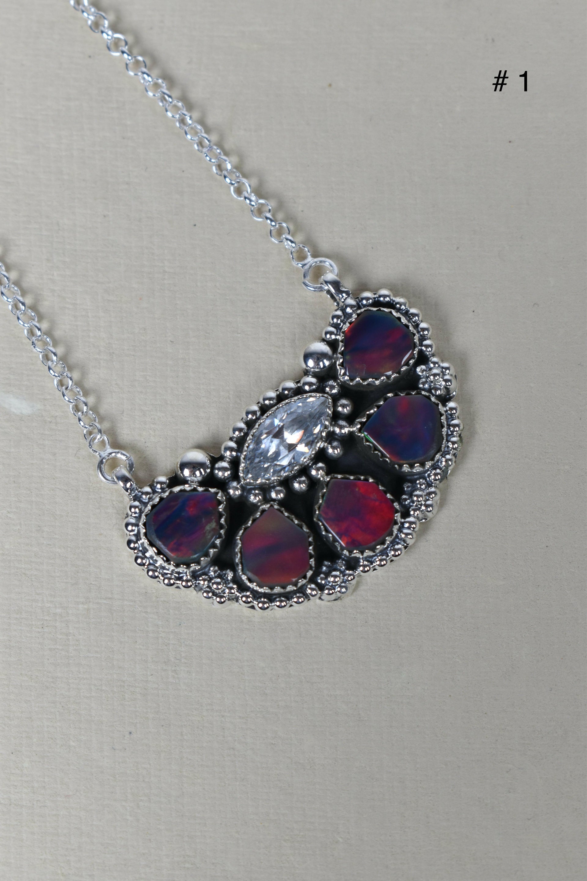 Paw Pad CZ & Stone Necklace-Pendant Necklaces-Krush Kandy, Women's Online Fashion Boutique Located in Phoenix, Arizona (Scottsdale Area)