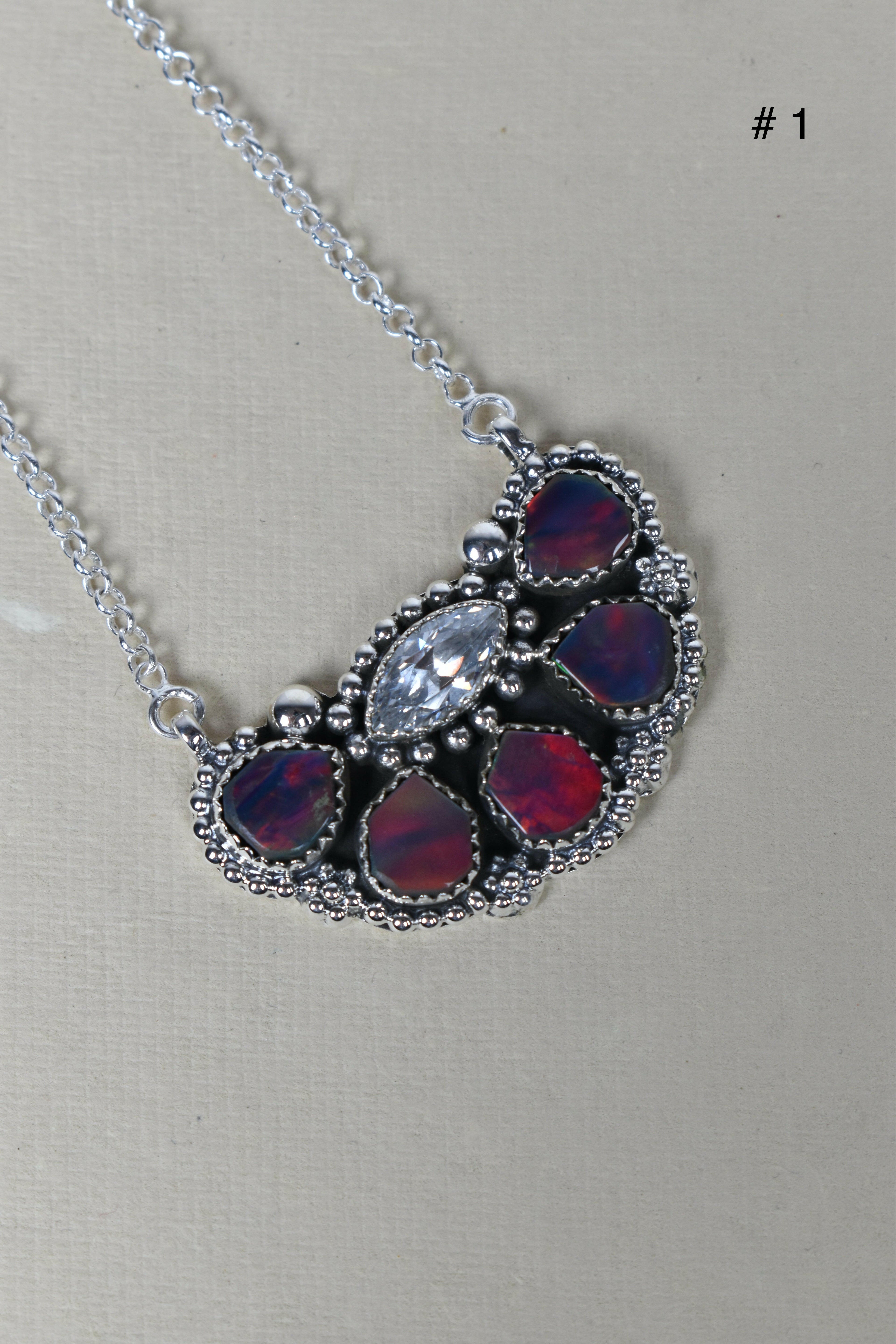 Paw Pad CZ & Stone Necklace-Pendant Necklaces-Krush Kandy, Women's Online Fashion Boutique Located in Phoenix, Arizona (Scottsdale Area)