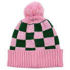 Pink and Green Pom-Pom Beanie (2 Designs)-Hats-Krush Kandy, Women's Online Fashion Boutique Located in Phoenix, Arizona (Scottsdale Area)