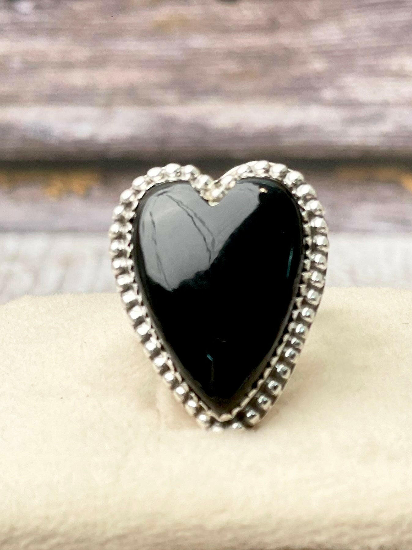 Long Heart Sterling Silver Ring MADE TO ORDER-Statement Rings-Krush Kandy, Women's Online Fashion Boutique Located in Phoenix, Arizona (Scottsdale Area)