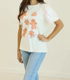 White Gingerbread Man Top-Tops-Krush Kandy, Women's Online Fashion Boutique Located in Phoenix, Arizona (Scottsdale Area)