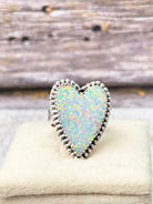 Long Heart Sterling Silver Ring-Statement Rings-Krush Kandy, Women's Online Fashion Boutique Located in Phoenix, Arizona (Scottsdale Area)