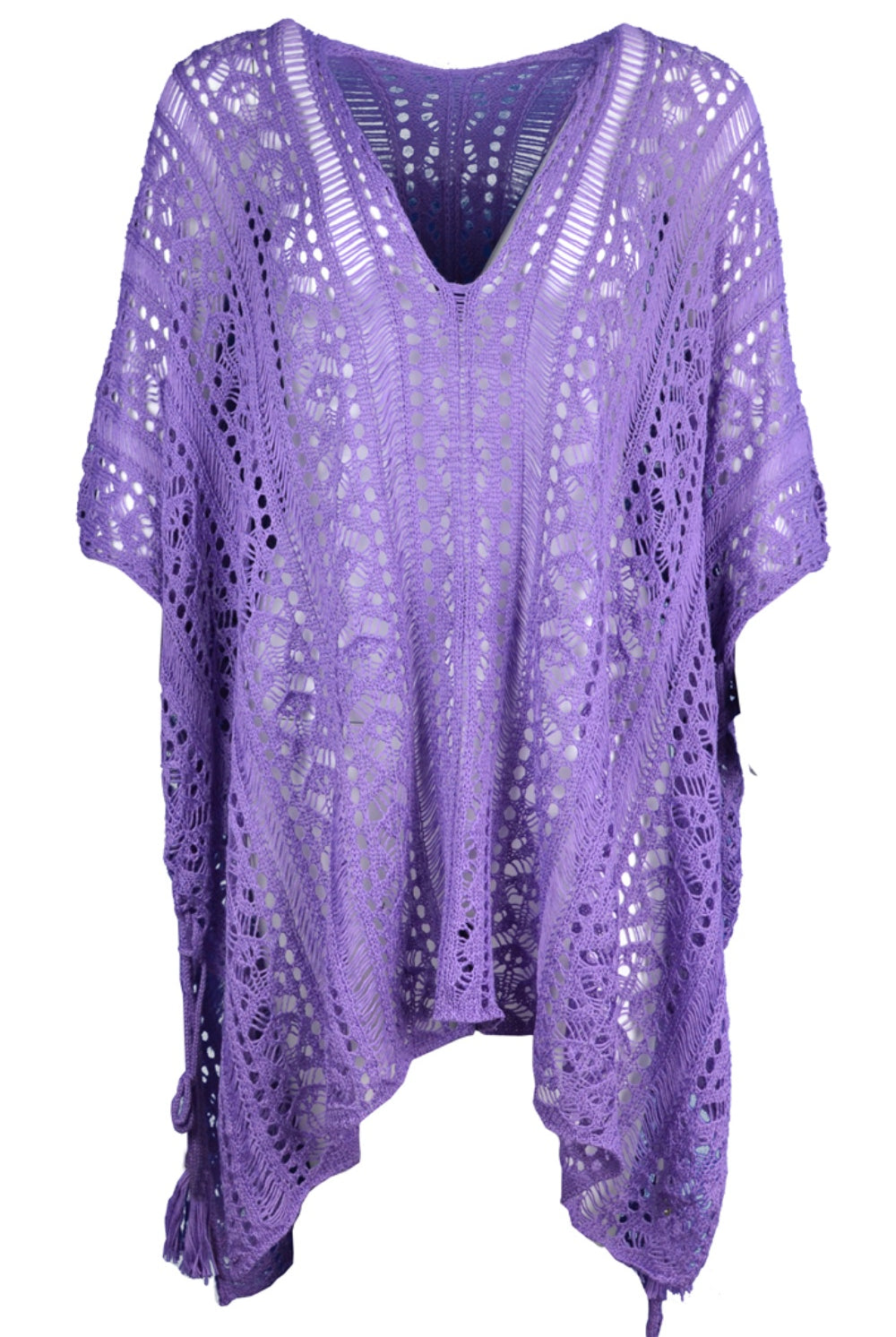 Cutout V-Neck Cover-Up with Tassel-Krush Kandy, Women's Online Fashion Boutique Located in Phoenix, Arizona (Scottsdale Area)