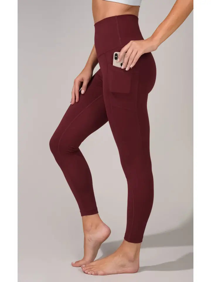 Yogalicious Elastic Free High Rise Side Pocket Ankle Legging-Leggings-Krush Kandy, Women's Online Fashion Boutique Located in Phoenix, Arizona (Scottsdale Area)