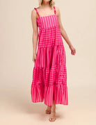 SO ME Stripe Tiered Maxi Dress with Colorful Chain Strap-Dresses-Krush Kandy, Women's Online Fashion Boutique Located in Phoenix, Arizona (Scottsdale Area)
