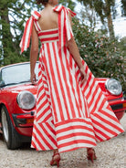 Striped Square Neck Wide Strap Dress-Dresses-Krush Kandy, Women's Online Fashion Boutique Located in Phoenix, Arizona (Scottsdale Area)