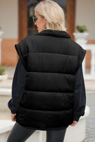 Zip Up Puffer Vest Coat with Pockets-Krush Kandy, Women's Online Fashion Boutique Located in Phoenix, Arizona (Scottsdale Area)