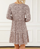 Frill Printed Round Neck Dress-Dresses-Krush Kandy, Women's Online Fashion Boutique Located in Phoenix, Arizona (Scottsdale Area)