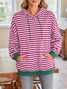 Lovelet Drawstring Striped Long Sleeve Hoodie-Krush Kandy, Women's Online Fashion Boutique Located in Phoenix, Arizona (Scottsdale Area)