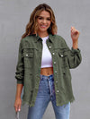 Distressed Drop Shoulder Denim Jacket-Krush Kandy, Women's Online Fashion Boutique Located in Phoenix, Arizona (Scottsdale Area)