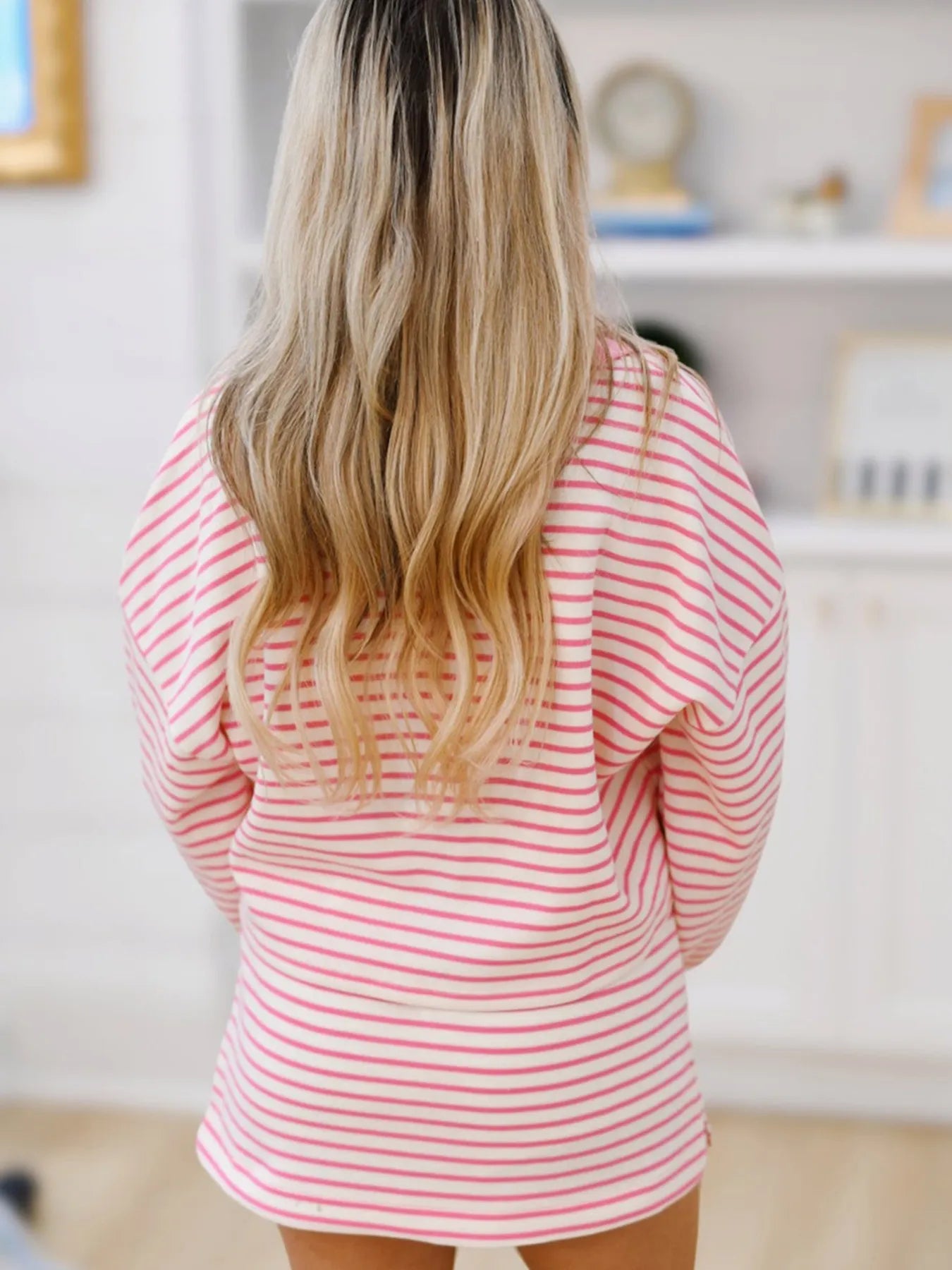 Striped Top and Skirt Set with Drawstring-2 Piece Outfit Sets-Krush Kandy, Women's Online Fashion Boutique Located in Phoenix, Arizona (Scottsdale Area)