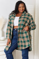 Mandy Plaid Collared Neck Long Sleeve Shirt-Krush Kandy, Women's Online Fashion Boutique Located in Phoenix, Arizona (Scottsdale Area)